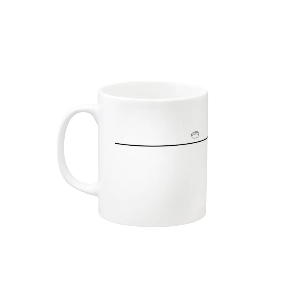 蕨(わらび)の熱感知器2個と脚立 Mug :left side of the handle