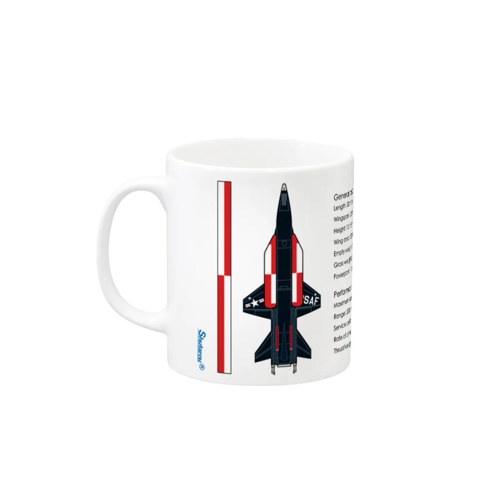 ShutarouのX-15 EPERIMENTAL AIRCRAFT Mug :left side of the handle