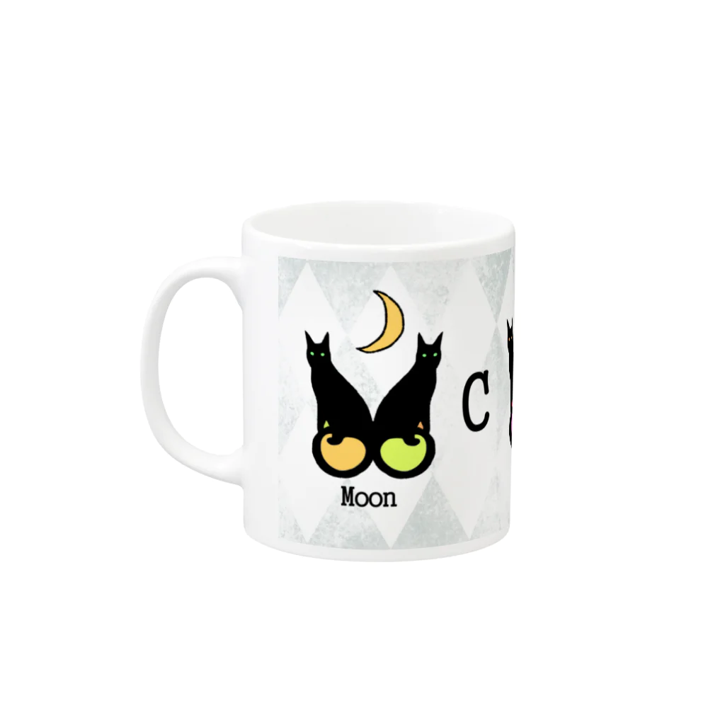 就労継続支援A型B型事業所espo岐阜のmooncat Mug :left side of the handle