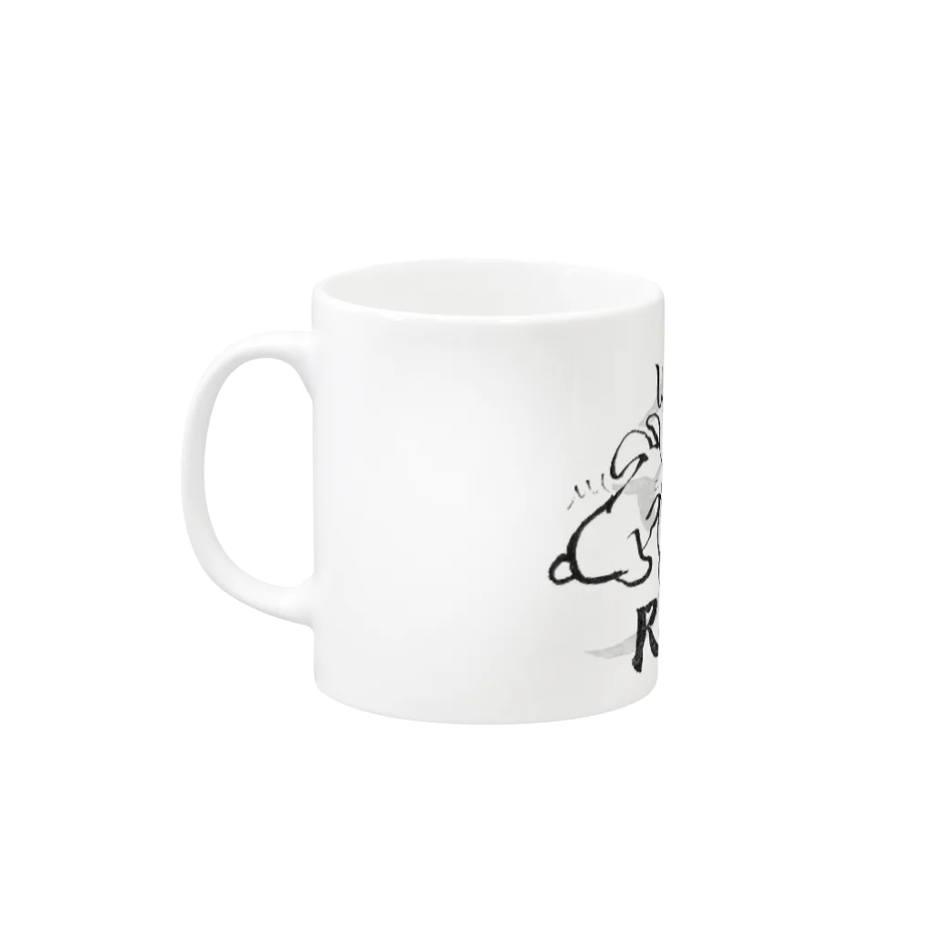 ぴちゃグラフィックショップの兎･Rabbit Mug :left side of the handle