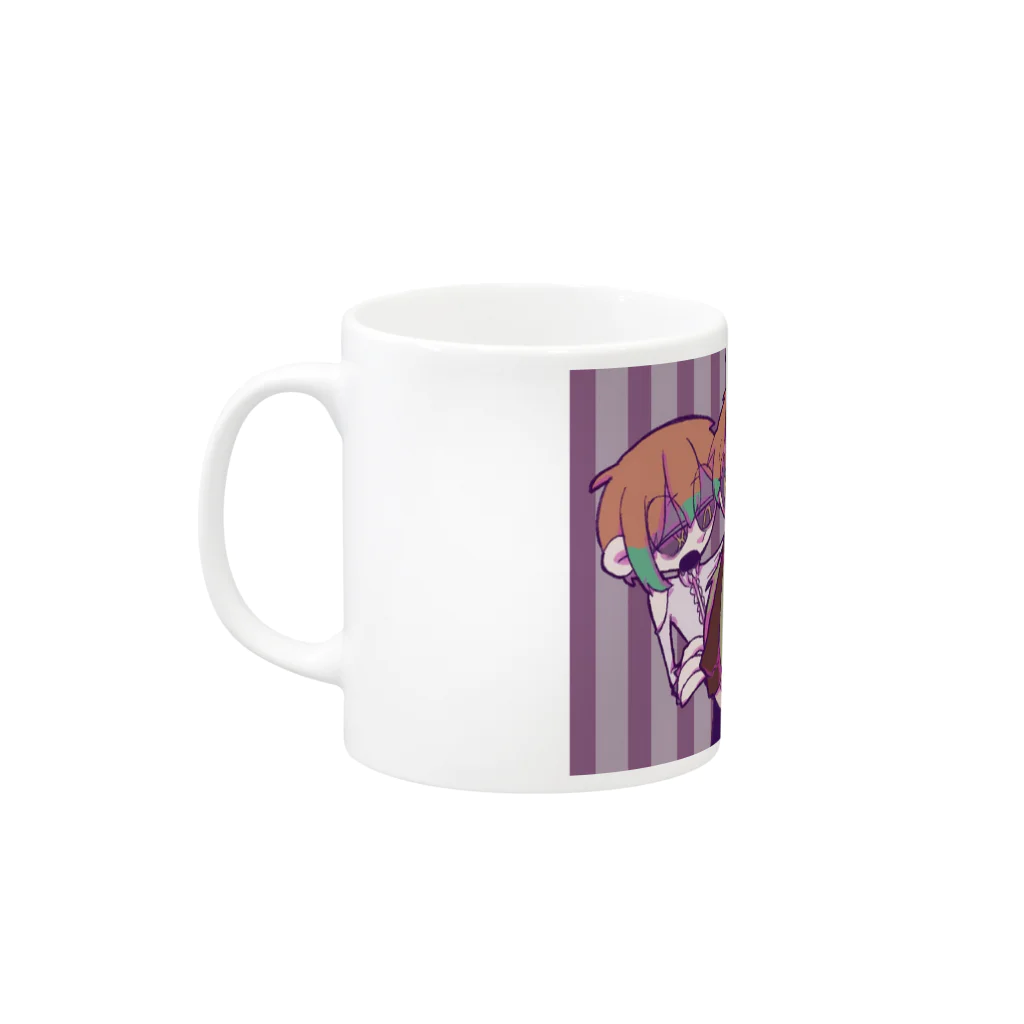 🧠のホテル・ザ・モンストル　ヴァン、ダーリン&ハニー Mug :left side of the handle