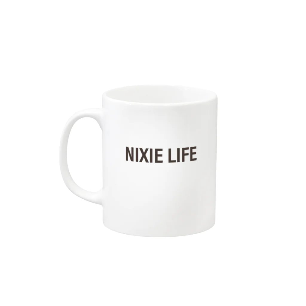 WINDVOICEのニキシー管マグカップ・レトロスタイルニキシー管時計（NIXIE LIFE） Mug :left side of the handle