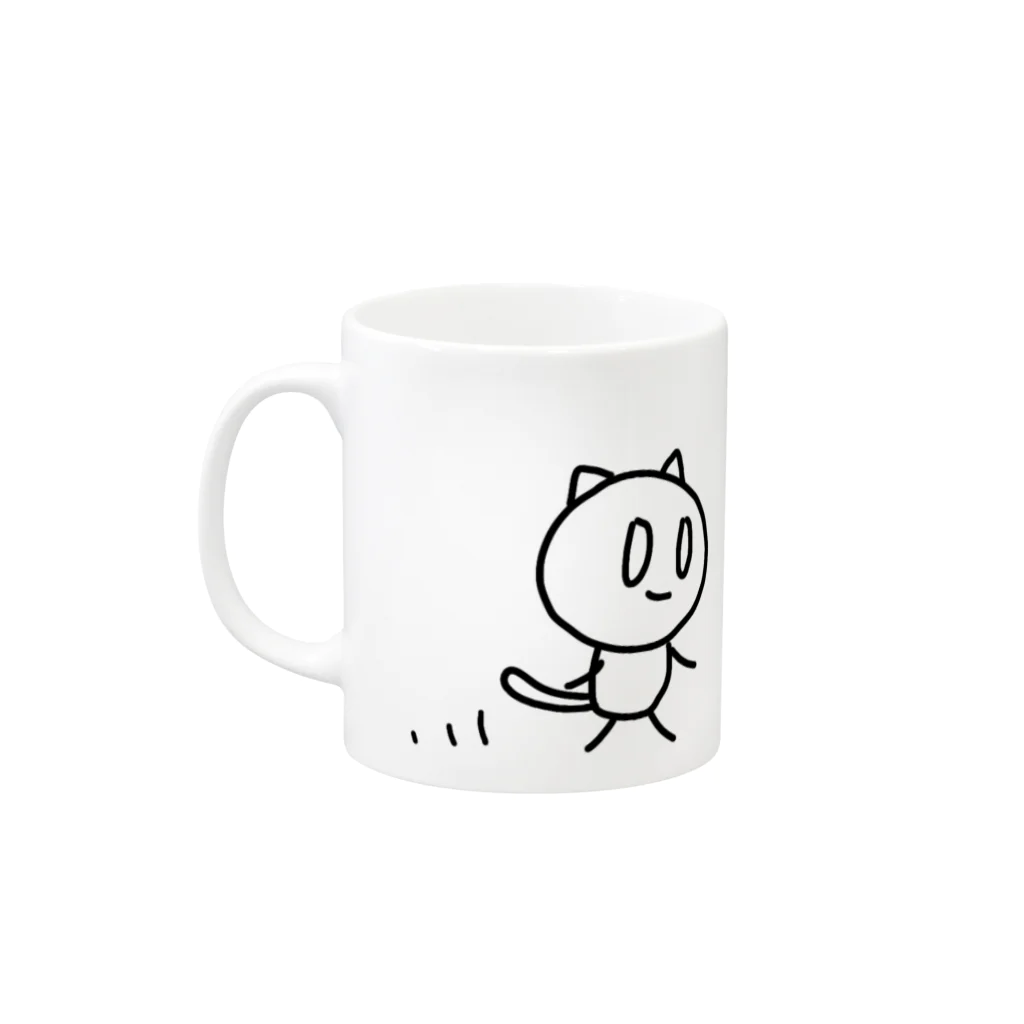 ねむねこのお散歩ねむねこ＆ピコまる Mug :left side of the handle