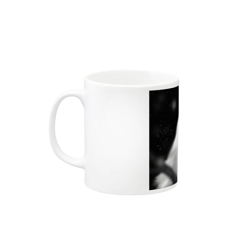 dejavu artsのa snow bird Mug :left side of the handle