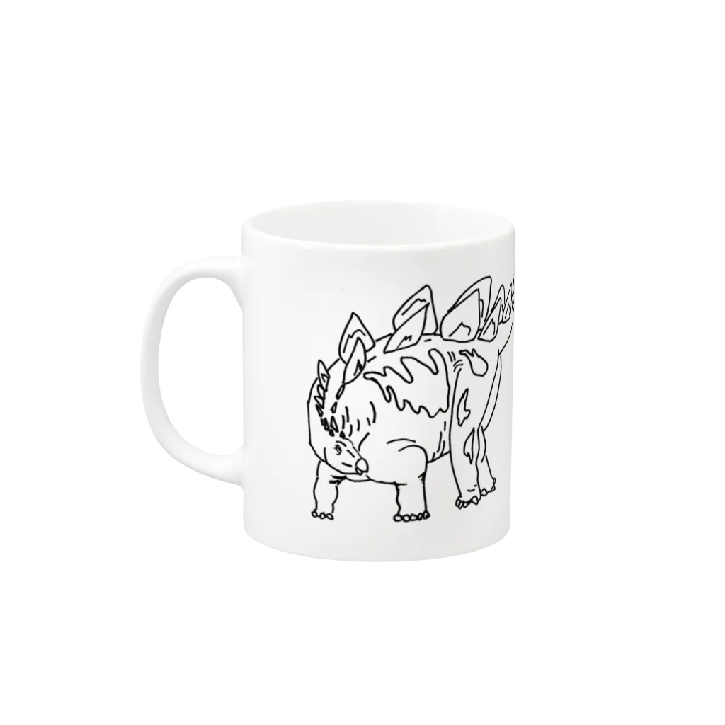 BOLTLESS_CORPc58i.のSTEGOSAURUS... Mug :left side of the handle