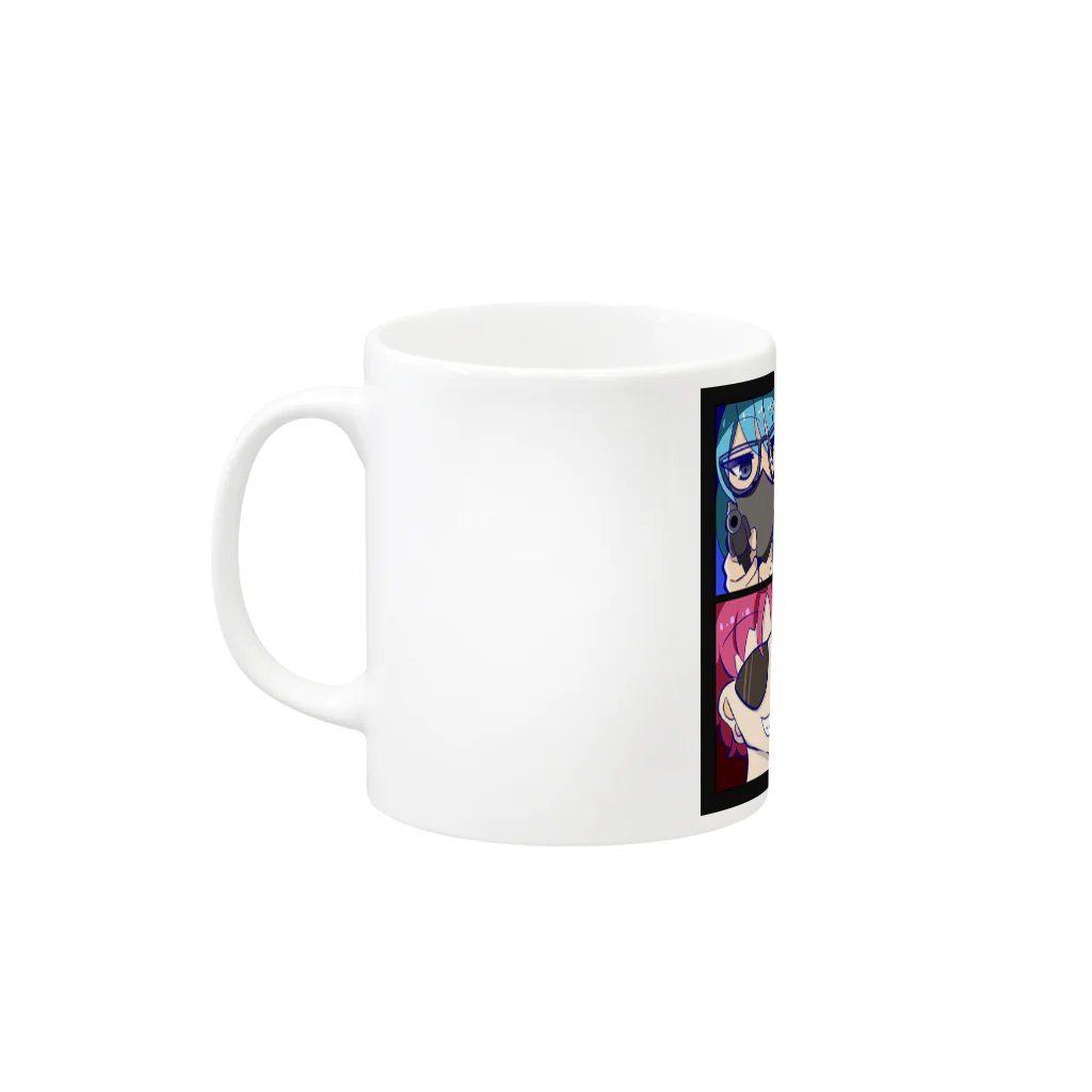 チームアルマダ・ブロードキャストエンターテイメントofficialShopのチームアルマダ・G4ゆるキャラ Mug :left side of the handle