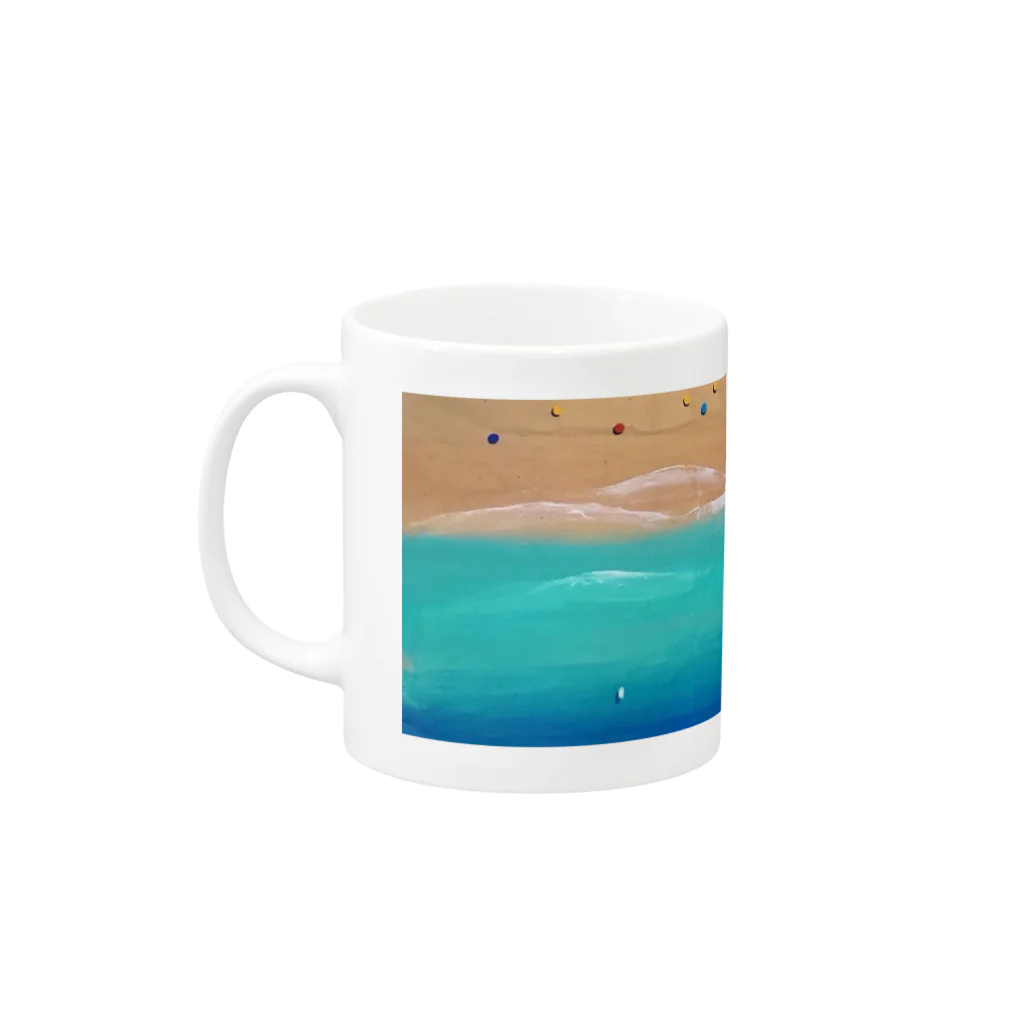 ライブアートプロジェクトのBeach Mug :left side of the handle