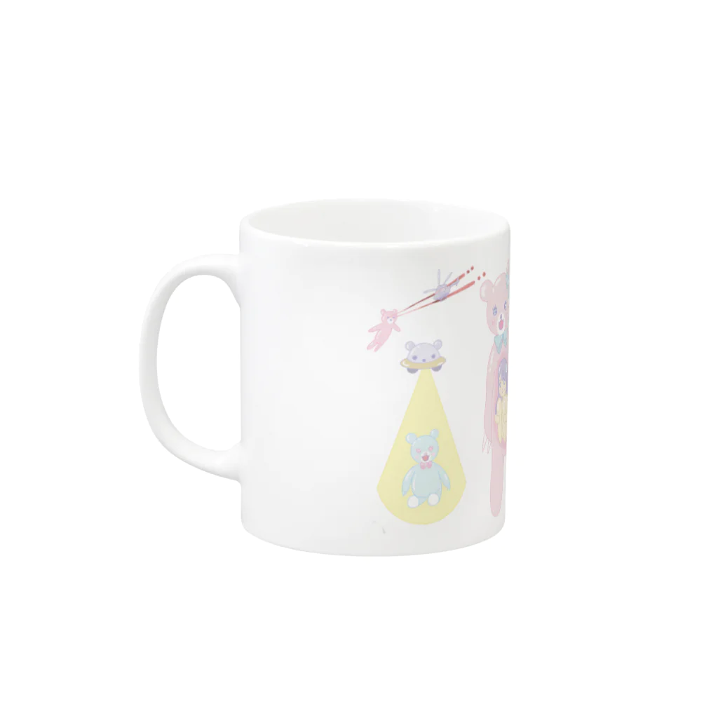 coronaaatのくまぐるみ星人 Mug :left side of the handle