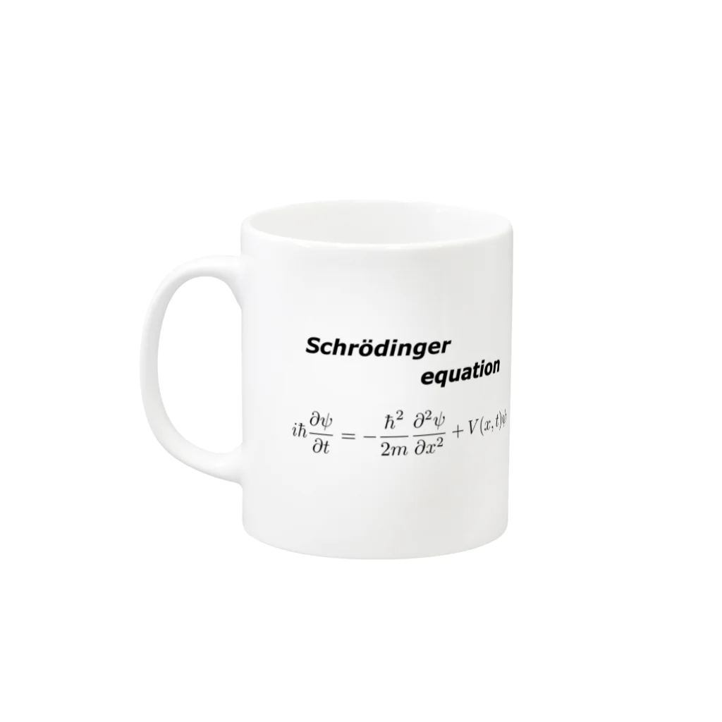 物理屋ふぃじろうのシュレーディンガー方程式 Mug :left side of the handle