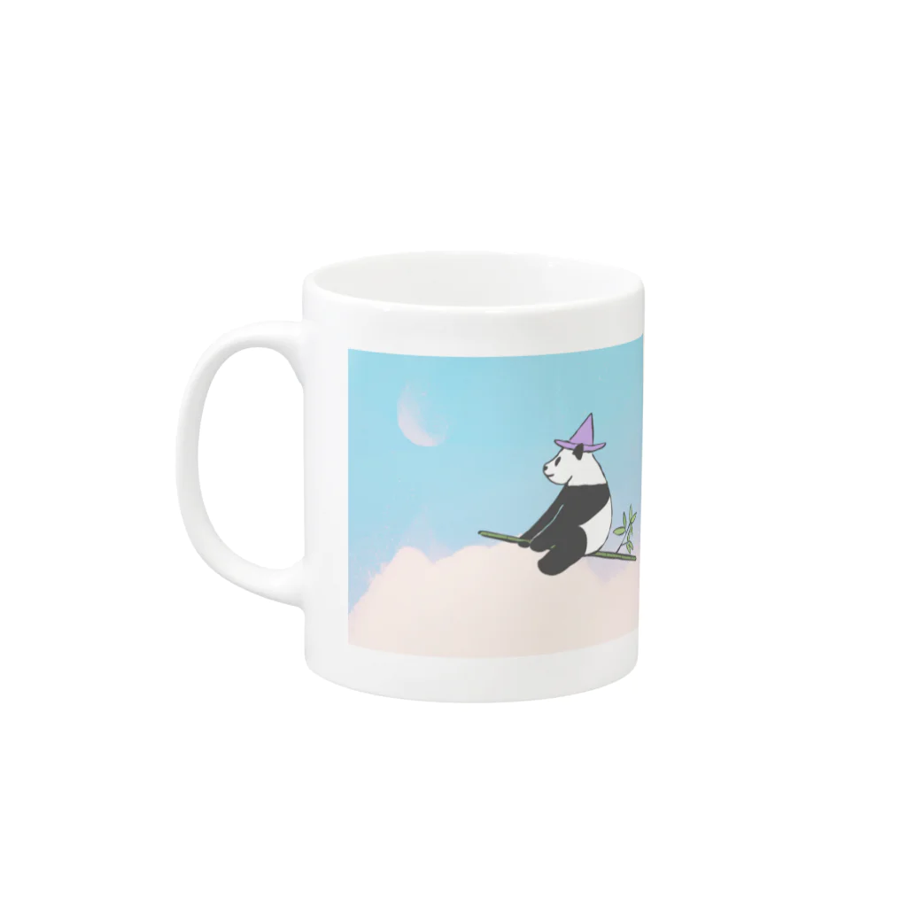 パンダむんの魔法のほうき Mug :left side of the handle