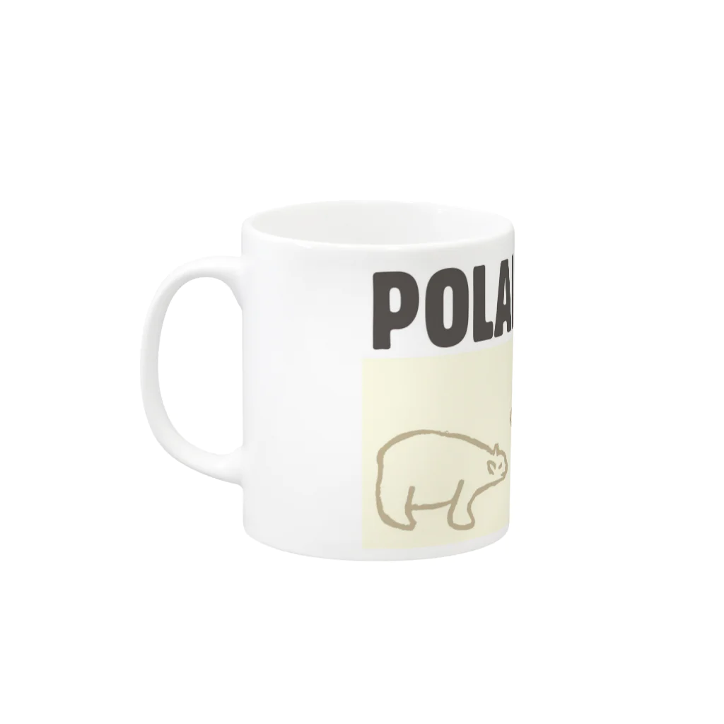 TamaLuckDesignのPOLAR BEARS Mug :left side of the handle