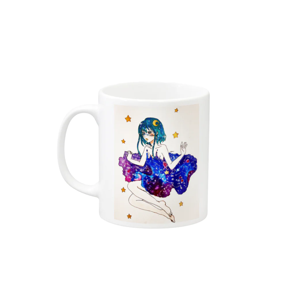 FREEDOMの星降る夜に Mug :left side of the handle