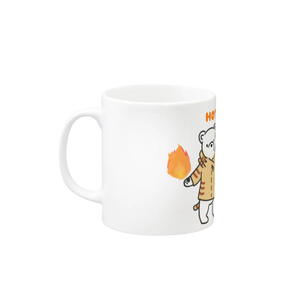 しろねこのHOT or COLD？ Mug :left side of the handle