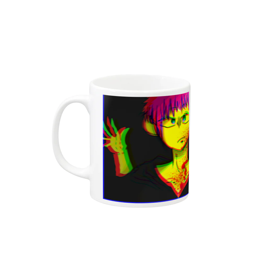 しいたけの男の子 Mug :left side of the handle