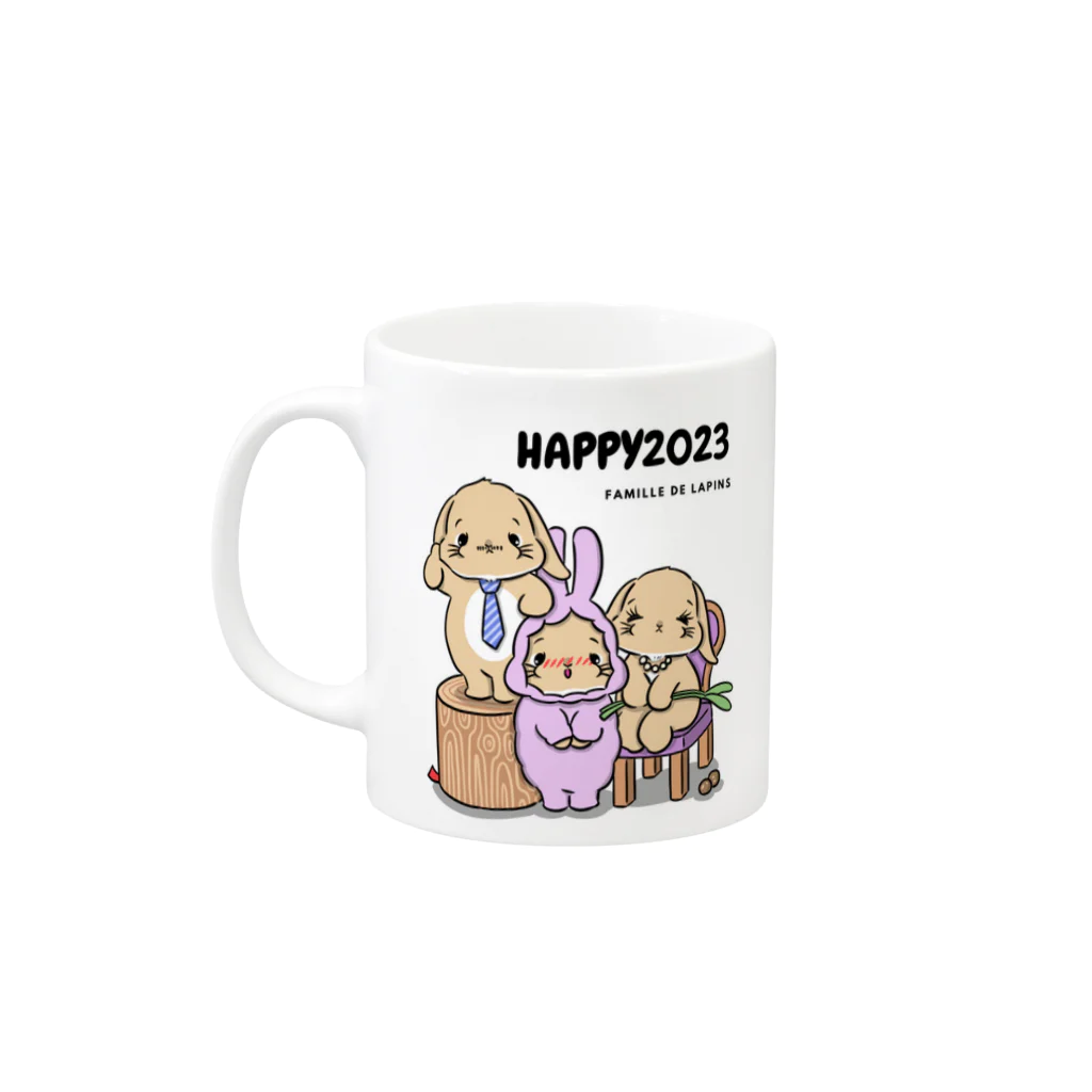 TAKUMIの2023もけ🐰マグ Mug :left side of the handle