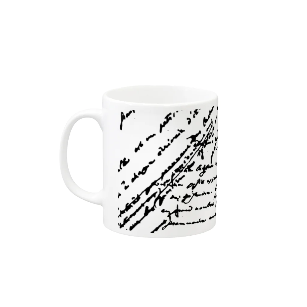 HELIOS-SUZURIのHELIOS CARIGRAPHY MUG マグカップの取っ手の左面