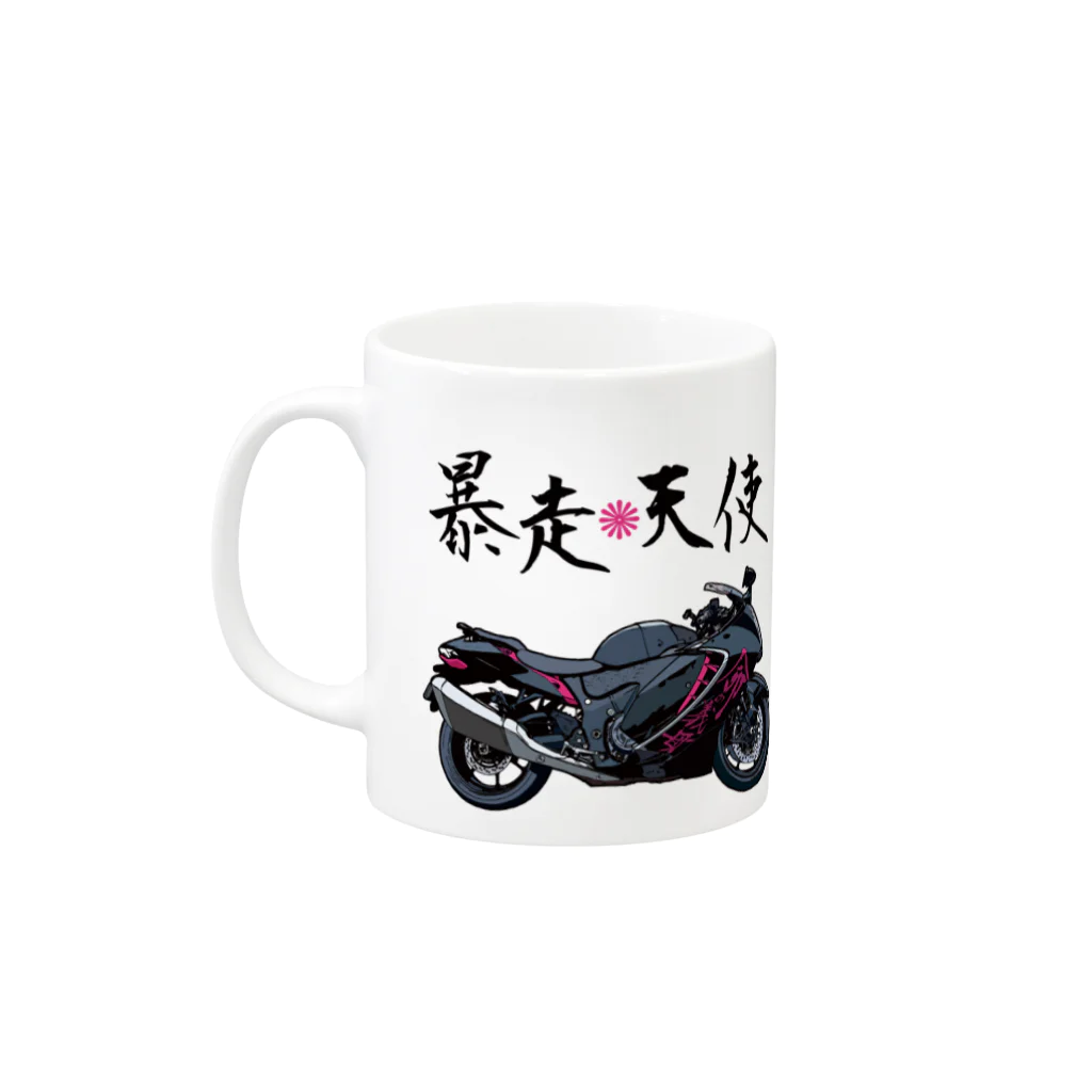 ao_with_pinkのシャドウピンク マグカップ Mug :left side of the handle