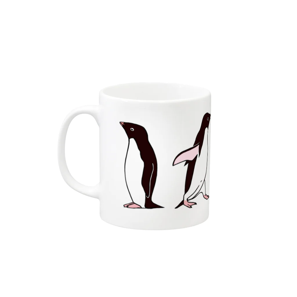 LalaHangeulのアデリーペンギンず Mug :left side of the handle