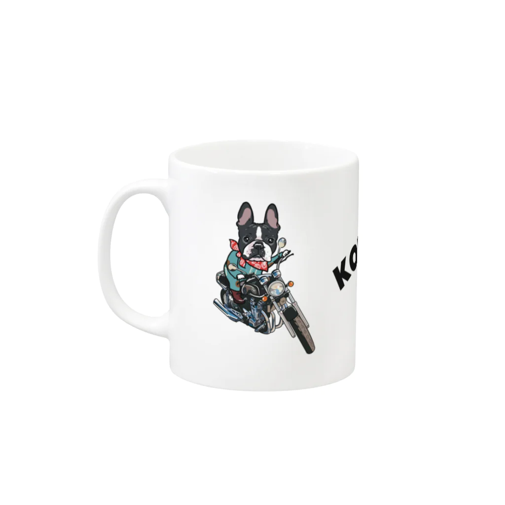 BULL HAWAII mihoデザイのフレブルKOTAROU Mug :left side of the handle