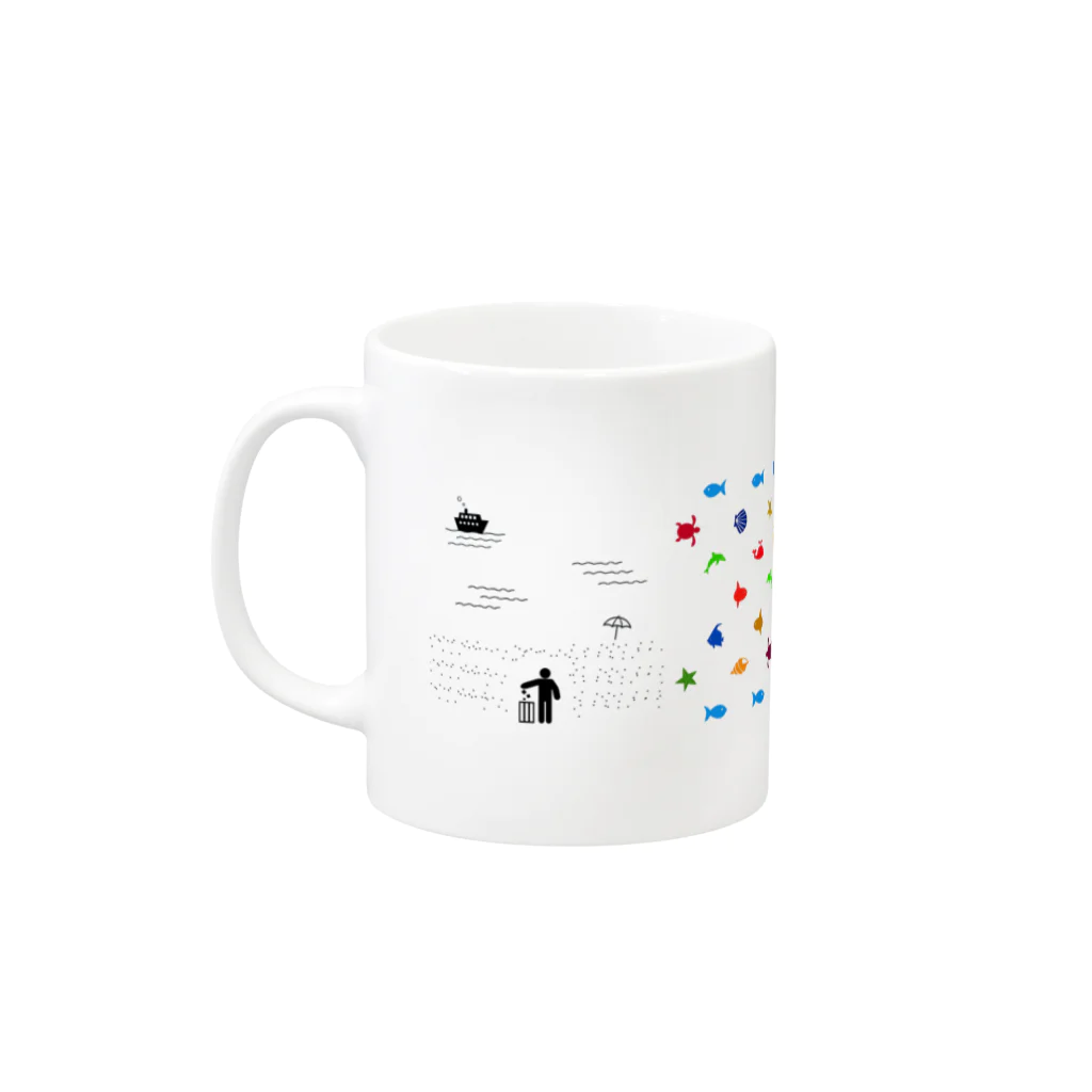 BLACK*s CORRIENTEのBeach Clean Mug :left side of the handle