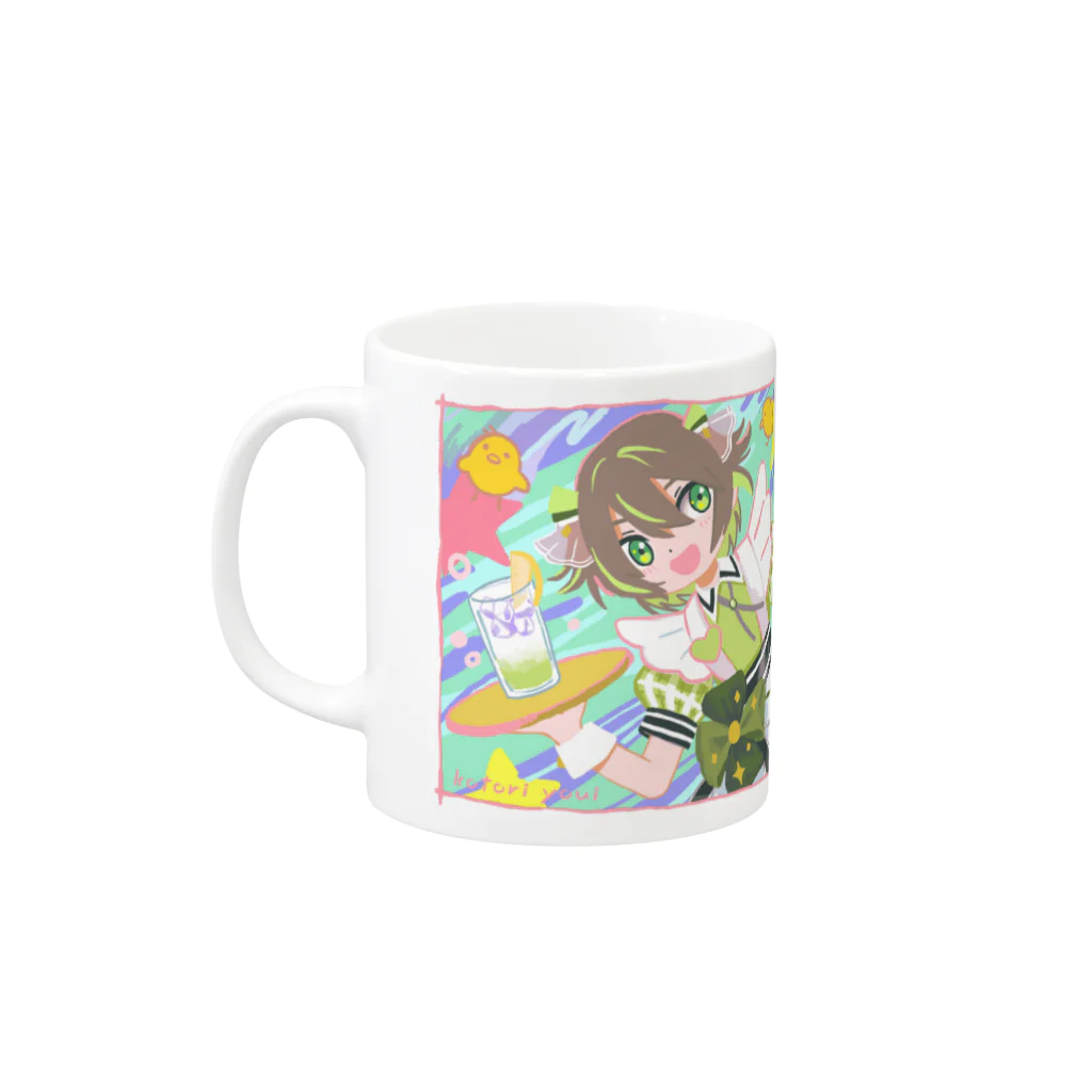 ことり ゆうい🐣❓の1月コラボ記念グッズ Mug :left side of the handle