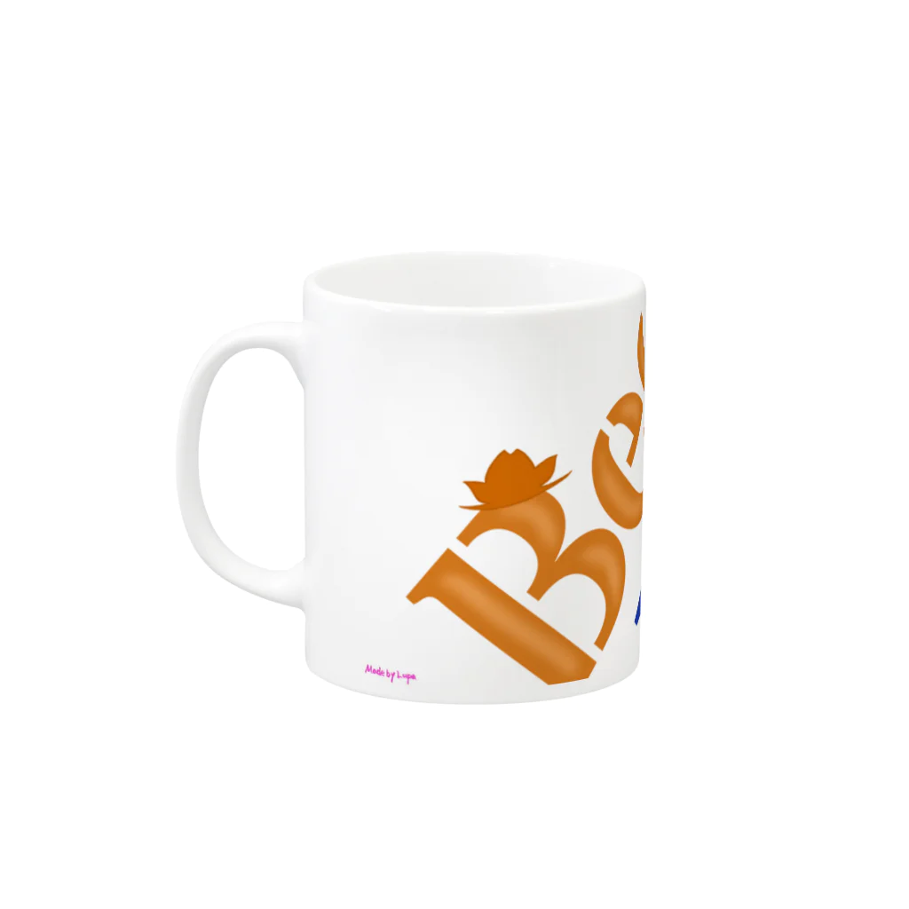 beglupaのべぐるぱマグカップ（るぱ作成デザイン） Mug :left side of the handle