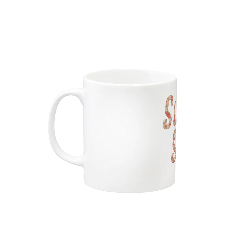 SoraSatohの桜柄 - Sora Satoh ギターロゴ Mug :left side of the handle