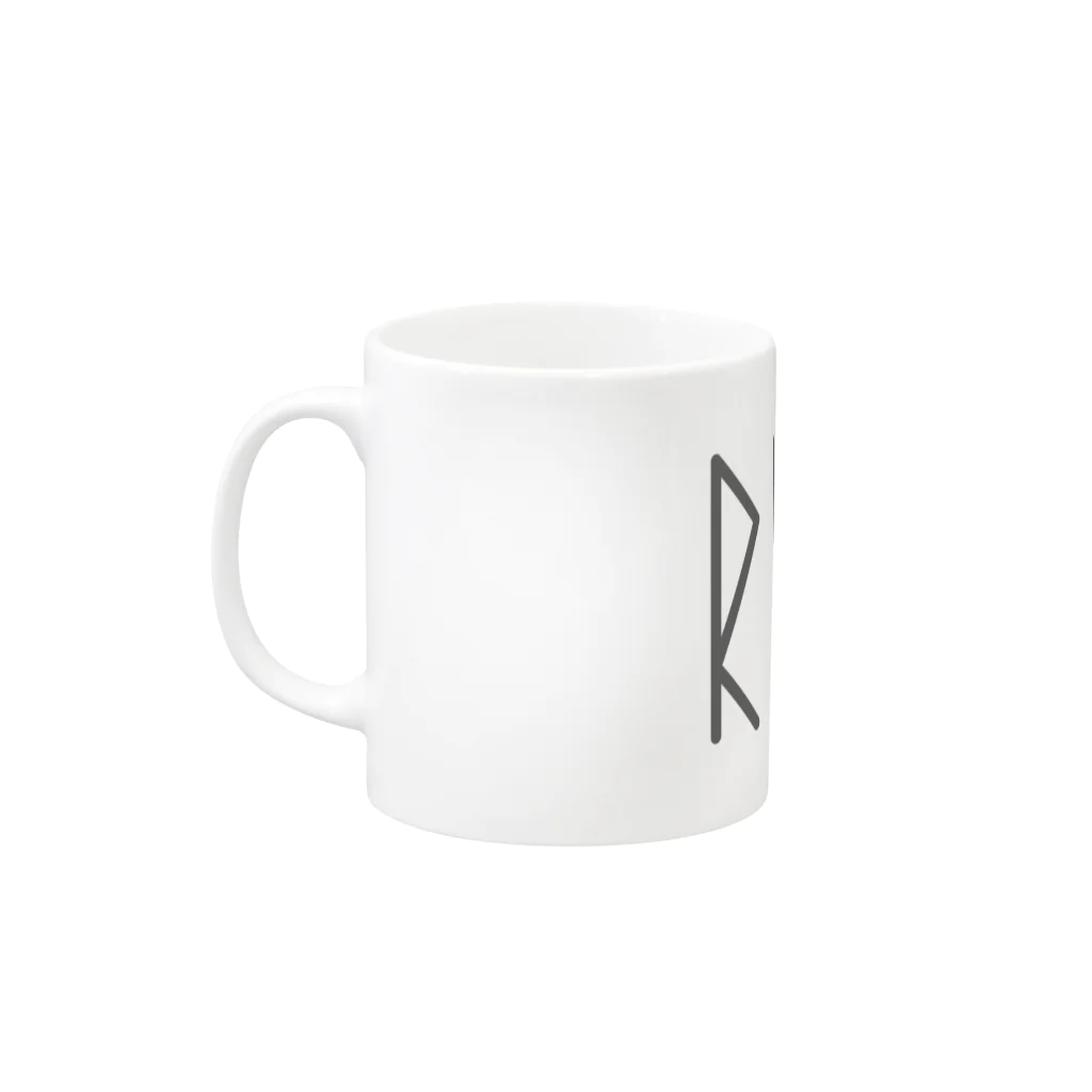 カナクギフォントのカナクギフォント「RIKO」 Mug :left side of the handle