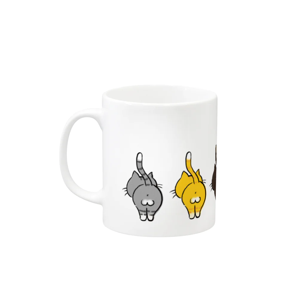 chi-bitのにゃんたまーず  Mug :left side of the handle