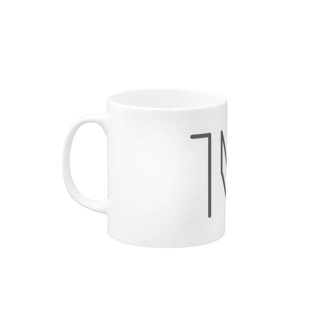 カナクギフォントのカナクギフォント「TOSHI」 Mug :left side of the handle