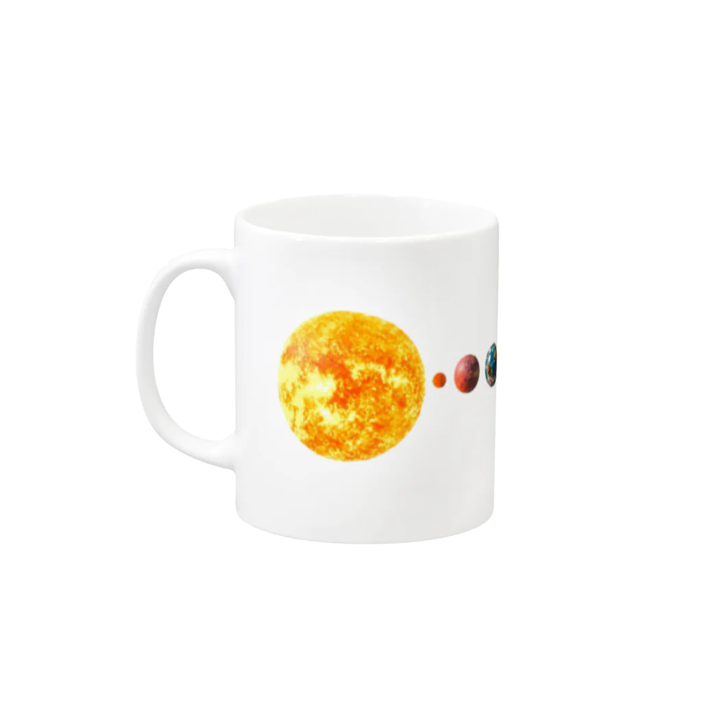 mon  parfaitの壮大な宇宙！太陽系惑星シリーズ Mug :left side of the handle