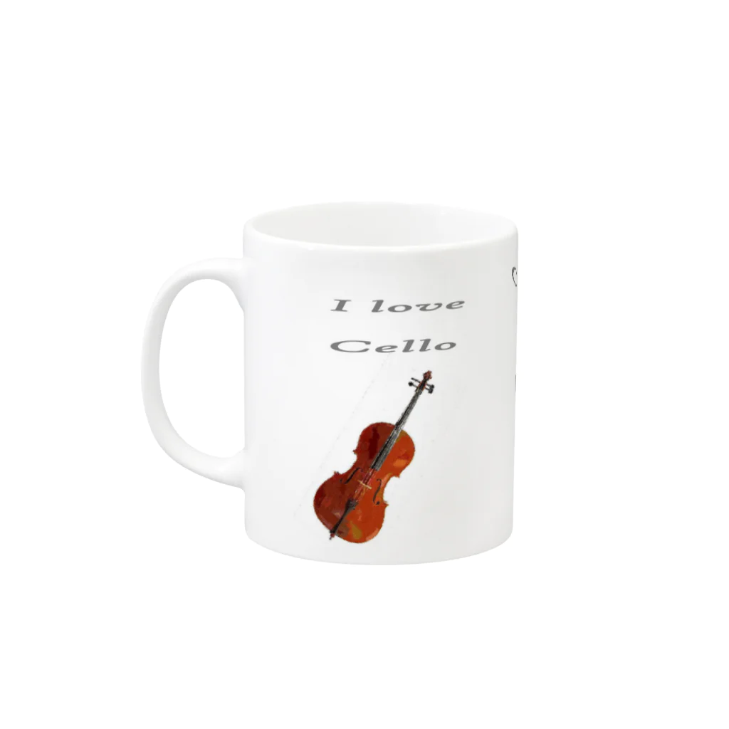 hiyoko celloのCELLO LOVE Mug :left side of the handle