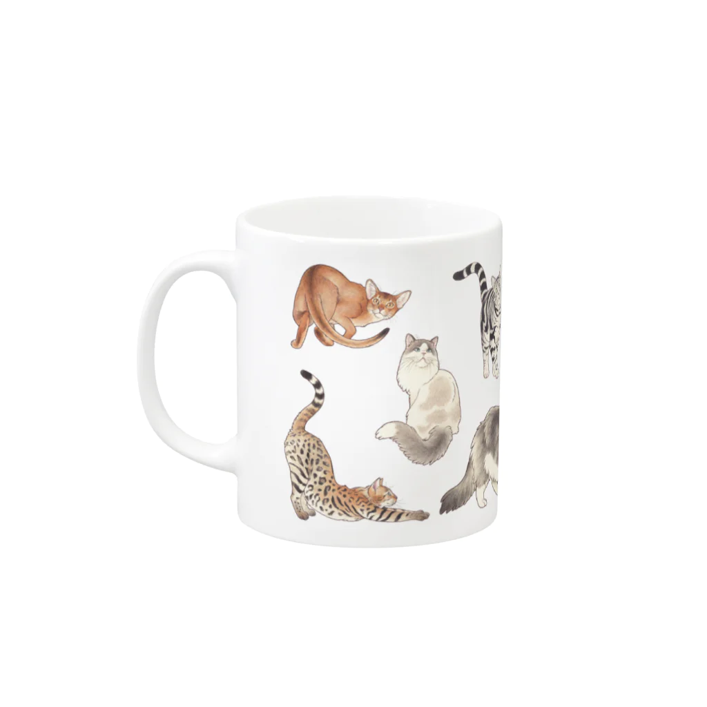 SHIMASATOMIのCATS Mug :left side of the handle