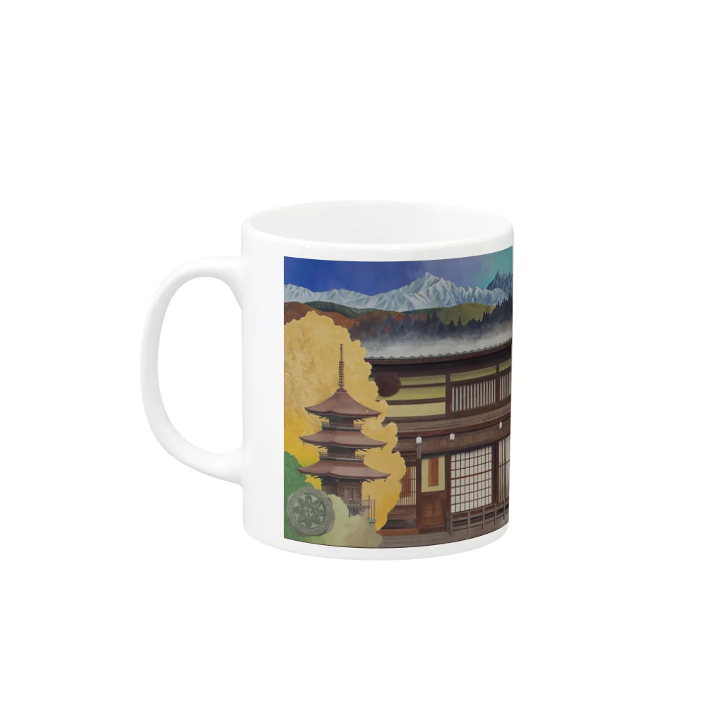 招福堂 玉屋の闘鶏楽sanrei Mug :left side of the handle