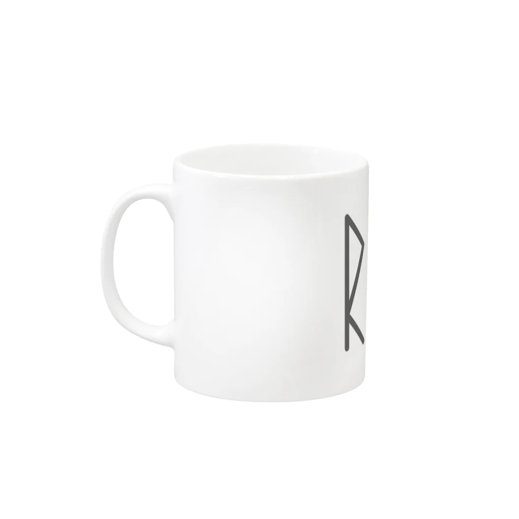 カナクギフォントのカナクギフォント「RIKA」 Mug :left side of the handle