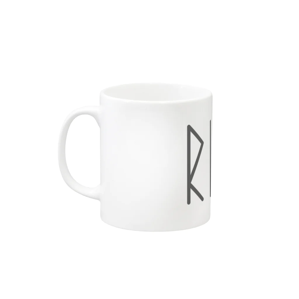 カナクギフォントのカナクギフォント「RUMI」 Mug :left side of the handle