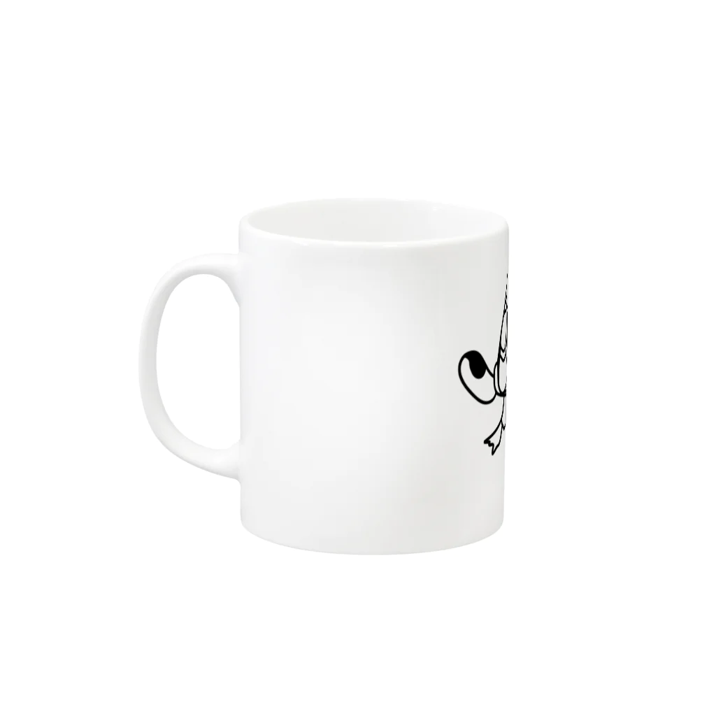 クジラデザインのジョージとボルト Mug :left side of the handle