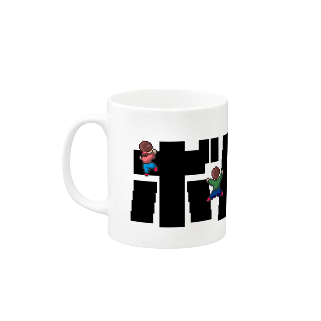 TeamUNGのボルダーロゴ（ドット絵） Mug :left side of the handle