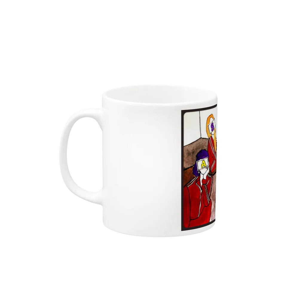 kuromeの赤ジャージ Mug :left side of the handle