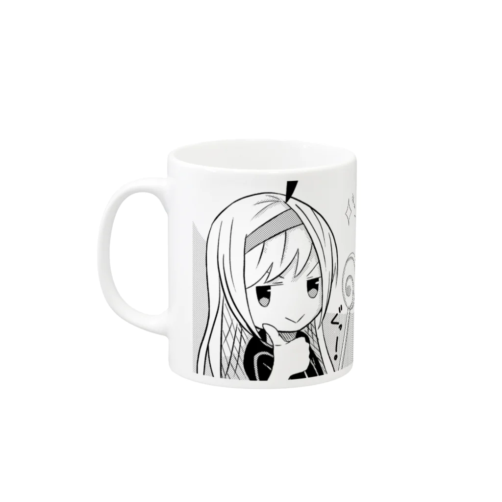 マンガモノには福があるのいつも「いいね！」してくれる Mug :left side of the handle