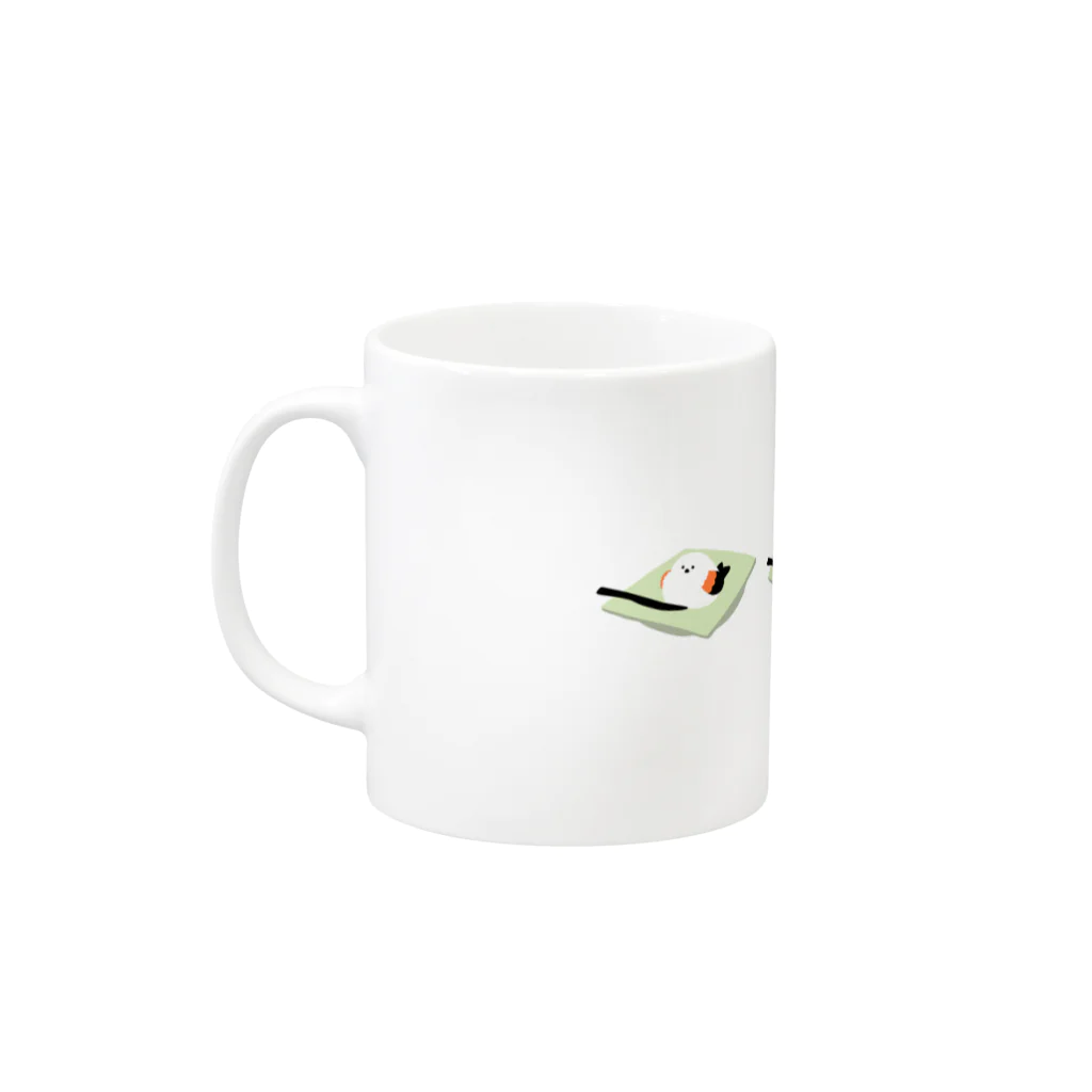 ぺけまるしょっぷの練切シマエナガグッズ Mug :left side of the handle