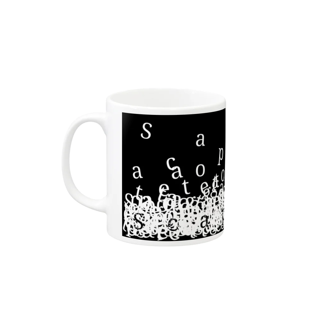 Scapegoatのツミ重なる－ノイズ(反転) Mug :left side of the handle