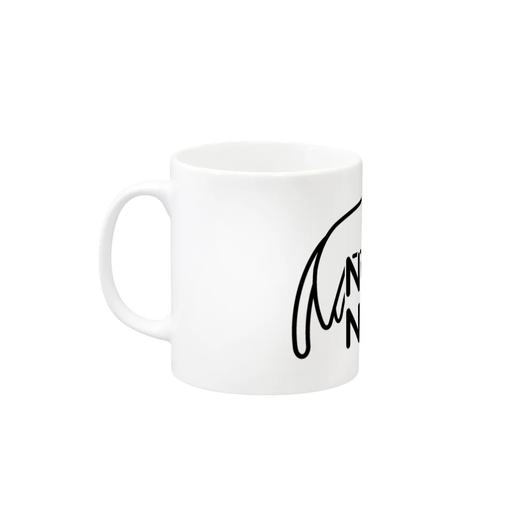 ぽぴーぴぽーのNO DOG NO LIFE  Mug :left side of the handle