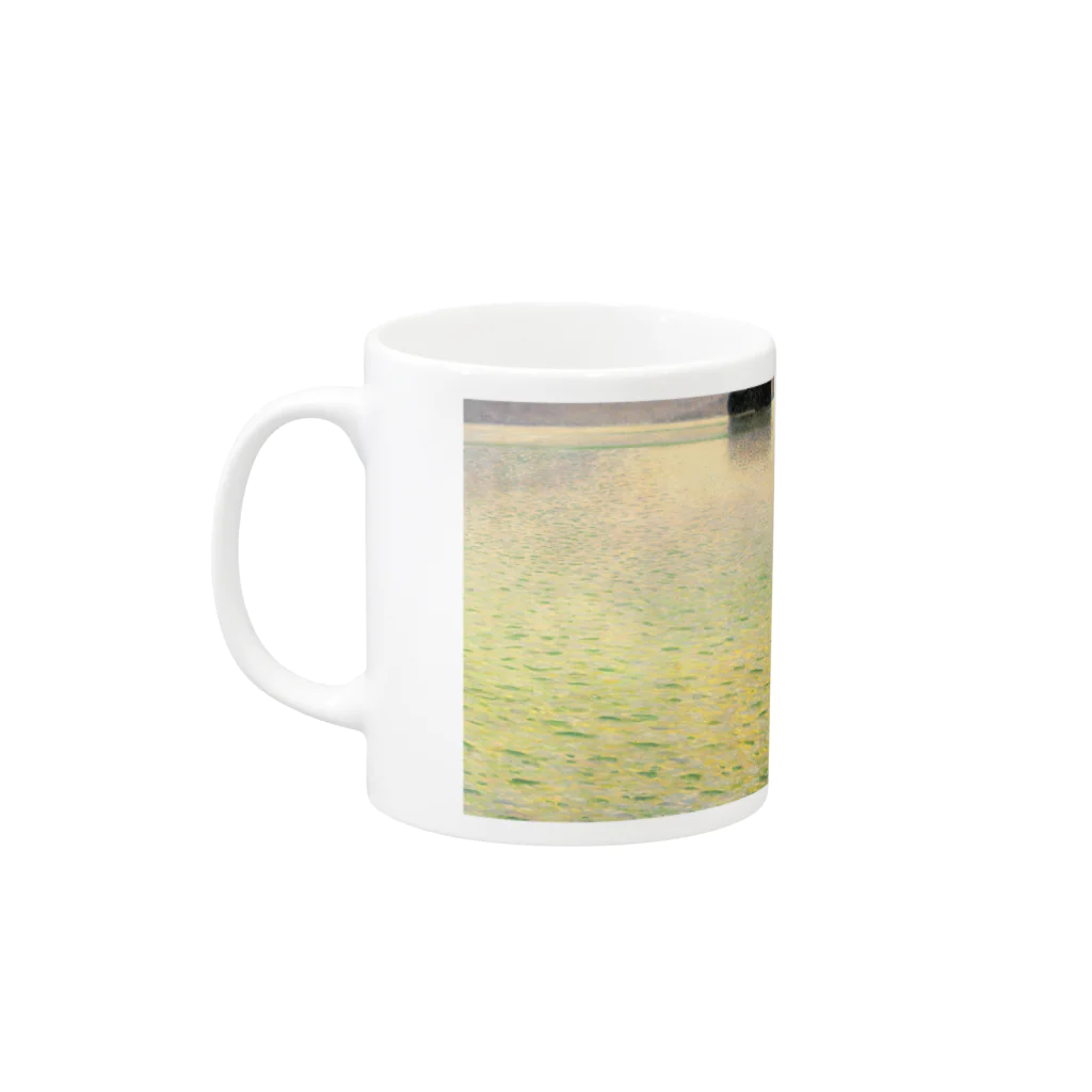 SONOTENI-ARTの001-005　グスタフ・クリムト　『アッター湖の島』　マグカップ Mug :left side of the handle