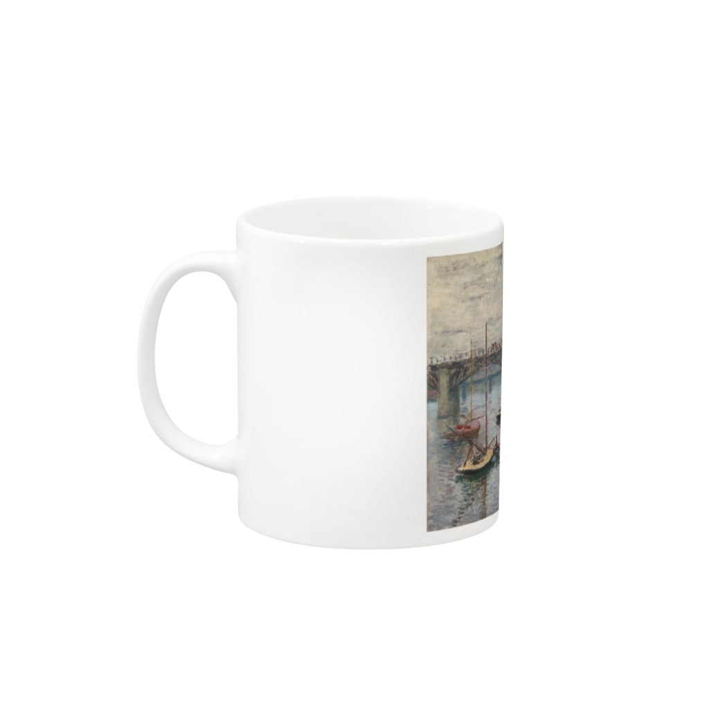 SONOTENI-ARTの004-024　クロード・モネ　『灰色の日のアルジャントゥイユの橋』　マグカップ Mug :left side of the handle