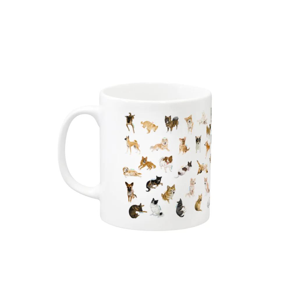 bananoaneの雑種犬マグカップ Mug :left side of the handle