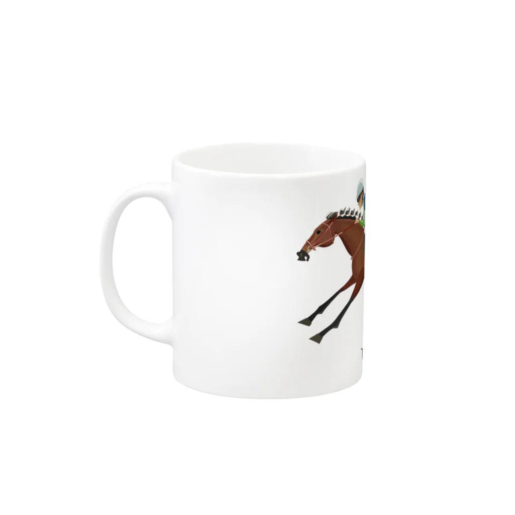 POPPY＿moooo  チャリティーショップのthoroughbred 3 Mug :left side of the handle