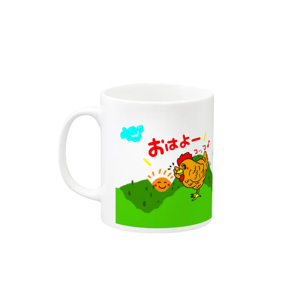 アトリエロッキーグッズのお店のしらいコッコちゃんグッズ第三弾 Mug :left side of the handle