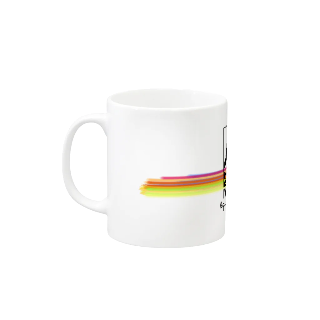 Ruufam.のIWAGUMIDO黒線色違いロゴ Mug :left side of the handle