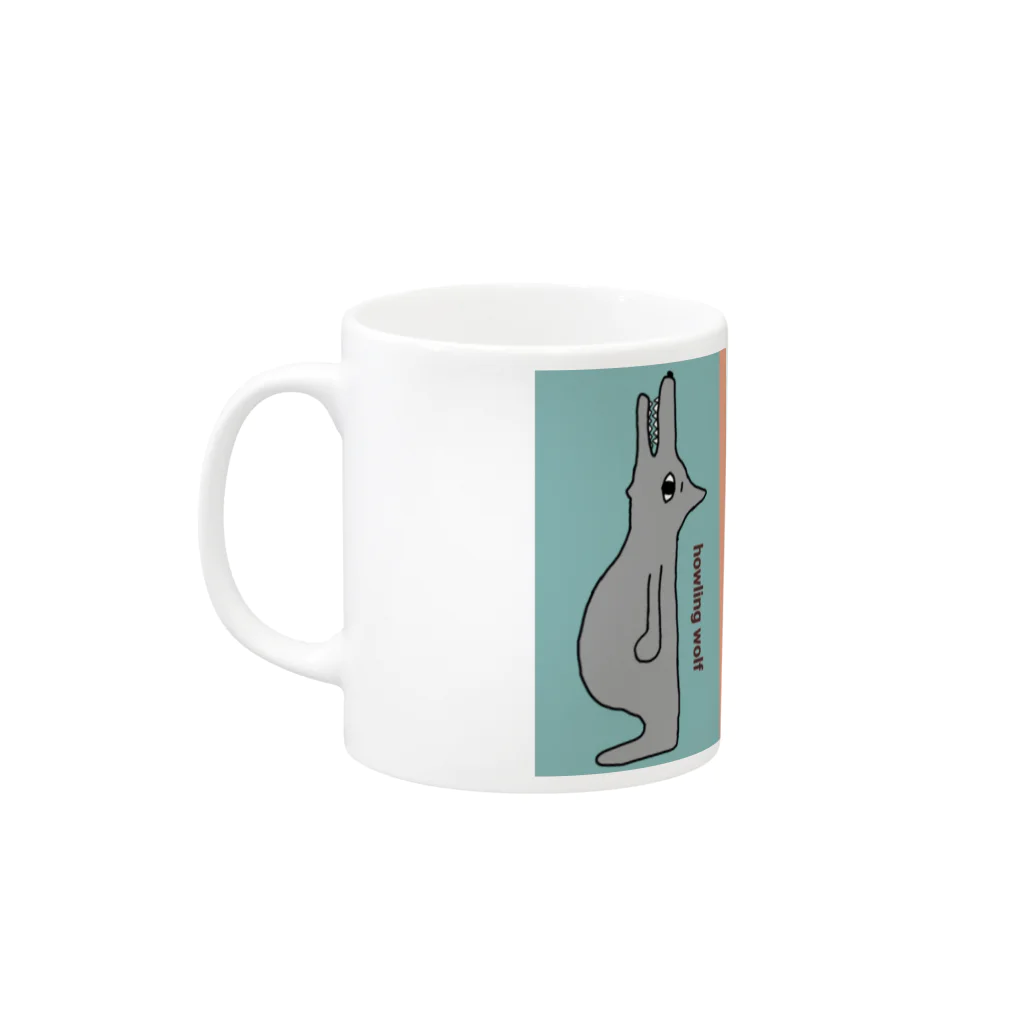 吠える動物の吠える動物たち Mug :left side of the handle